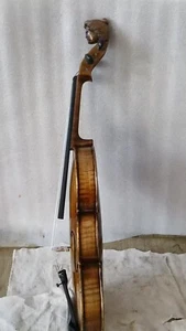 4/4 Violin European flamed maple back spruce top hand carved the STATUE Neck 04 - Picture 1 of 9