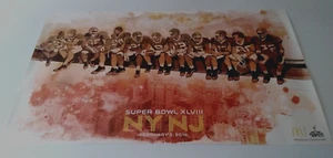 NOS McDonald's NFL SUPER BOWL XLVIII 2014 POSTER BRONCOS/SEAHAWKS NFL HOLOGRAM - Picture 1 of 3