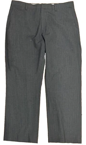 Pantalones pantalones Banana Republic para hombre 34x28 gris a rayas calce a medida frente plano pantalones - Imagen 1 de 7
