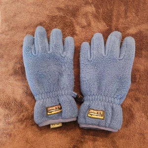 LL Bean Kids M Blue Thick Fleece Winter Gloves With Grippy Palm - Picture 1 of 4