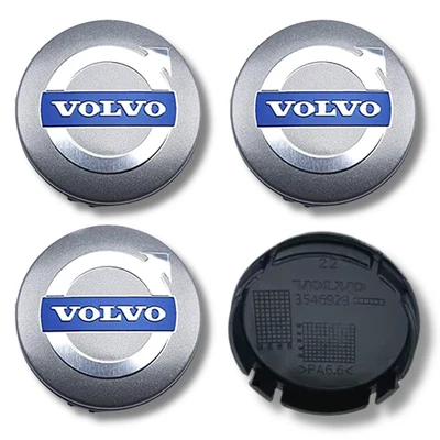 Alloy Wheel Centre Cap Hub x4 64mm For Volvo Silver Many Models XC90 V70 - Изображение 1 из 4
