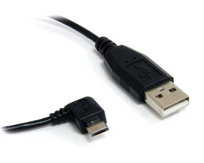 Startech 1 Ft Micro Usb Cable - A To Right Angle Micro B - Type A Male Usb - - Image 1 of 4