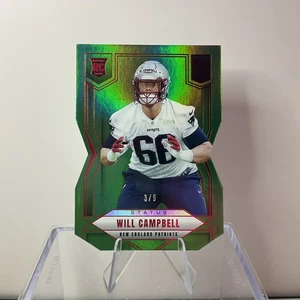 2025 Donruss Elite- Will Campbell (RC) GREEN STATUS DIE-CUT /9, Patriots - Picture 1 of 3