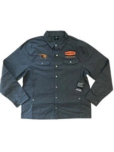 Oregon State Beavers Work Shirt Button Up Long Sleeve Colosseum Grey Men’s Large - Picture 1 of 6