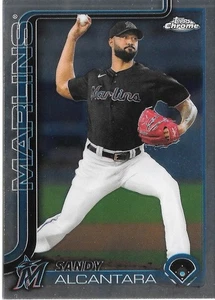 2025 Topps Chrome SANDY ALCANTARA -MIAMI MARLINS- #126 - Picture 1 of 1