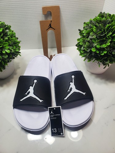 Nike Jordan Jumpman Slide nero bianco sandalo ciabatta scarpa uomo 13 ⚫⚪ FQ1598 010