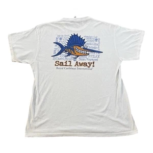 ROYAL Caribbean International Graphic T-Shirt Short Sleeve Delta White Large - Picture 1 of 10