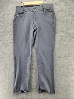 Pantalones Democracy para mujer 14 gris Ab Solution tiro medio 34x29" Foto 1 de 4