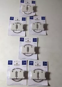SIX DMC Packs of 28 Plastic Floss Bobbins NEW - Picture 1 of 8