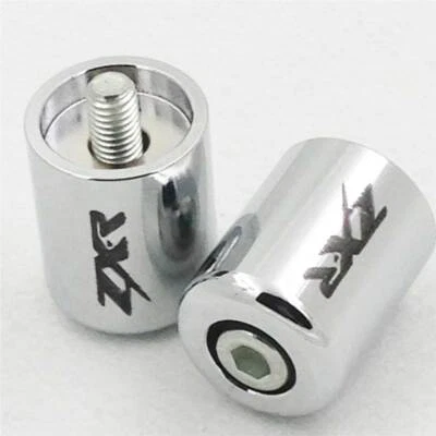 Chrome CNC hand grips bar ends Billet For 2000-2005 2004 Kawasaki Ninja ZX-12R — 第 1/4 张图片