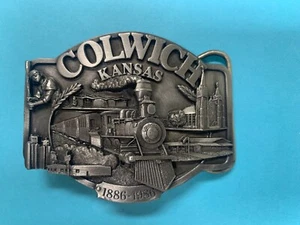 1986 Colwich KS Centennial Belt Buckle No. 450 of 1000 - Picture 1 of 3