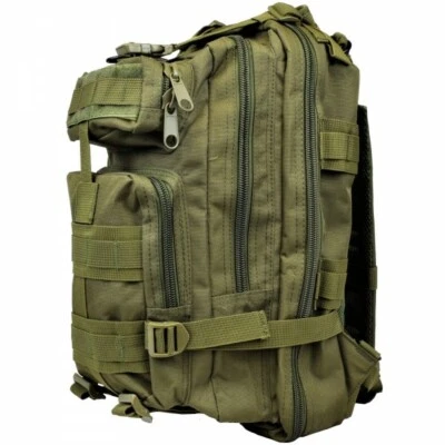 BORSA MILITARE ZAINO TATTICO ATTACCHI MOLLE 25 LITRI VERDE CM 45x29x23 BK-504V
