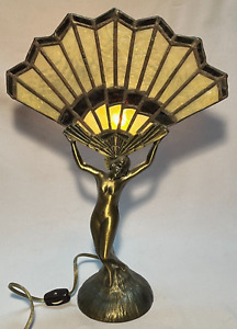 Art Nouveau Deco Style Nude Lady Classic Shade Table Lamp - L&L- Works