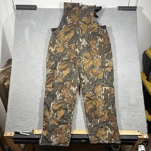 Vintage Trophy Club Mossy Oak Fall Foliage Outdoor Hunting Bibs Sz XL **Read - Picture 1 of 12