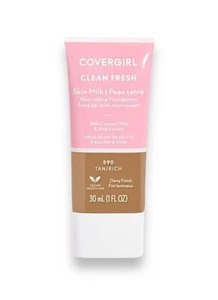 1 CoverGirl Clean Fresh Skin Milk Foundation~Tan/Rich 590~1 f.oz~B1G1 50% OFF - Picture 1 of 2