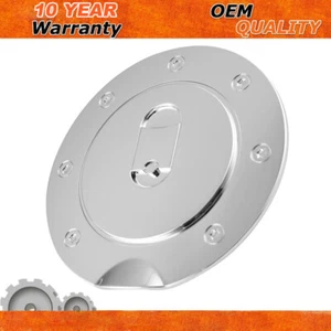 Cubierta tapa de puerta cromada ABS gasolina combustible para 1999-2010 Ford F-450/F-550 Super Duty - Imagen 1 de 5