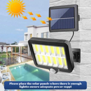 Solar Wall Light Outdoor Split 120COB Motion Sensor Solar Street Light Lamp US - Picture 1 of 16