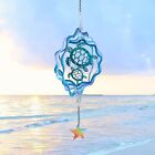 Sea Turtle Hanging Wind Spinners - 12 Inch 3d Kinetic Outdoor Large Metal Win...
