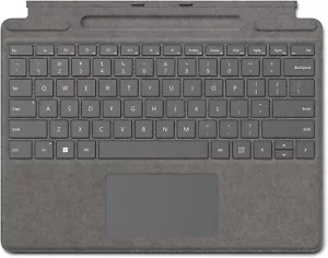 Platinum - für Surface Pro 11,10,9,8,X - Type Cover Tastatur Signature Alcantara - Bild 1 von 3