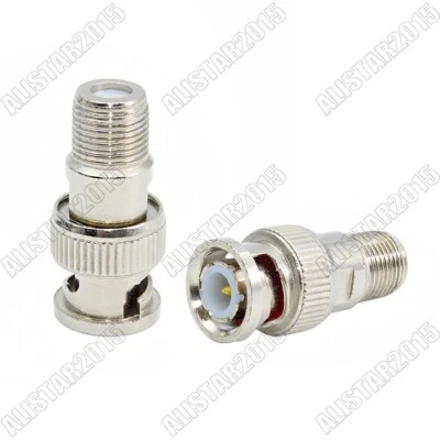 1x BNC Male Plug to F Female Jack Straight Adapter New BNC-F Radio RF Connector - Image 1 of 4