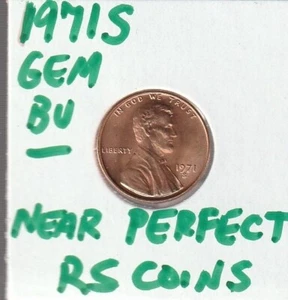 Hermosa gema 1971s sin circular "casi perfecta" centavo Lincoln #81639 envío gratuito - Imagen 1 de 2
