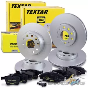 TEXTAR BREMSSCHEIBEN+BELÄGE VORNE+HINTEN FÜR AUDI A3 SEAT LEON SKODA VW GOLF 7 - Bild 1 von 12