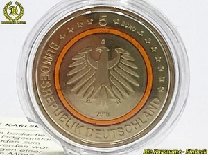 Deutschland 5 EURO 2018 Polymer-Ring Subtropische Zone 24 Karat Vergoldet + Zert - Bild 1 von 6