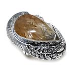Natural Golden Rutile Gemstone 925 Sterling Silver Jewelry Ring Size 7.5 Gift H8
