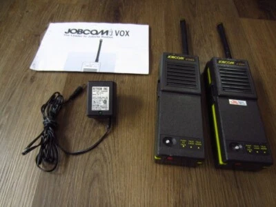 TWO Vintage Jobcom VOX-100 by Ritron Portable Radio Walkie Talkie 1995 +POWER - Image 1 of 2
