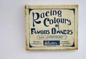 Racing colours of famous owners Lord Londonberry 237 pre-war Britains box only - Picture 1 of 4