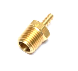 1/8 Id to 1/4 Male Npt Straight Hose Barb Fitting Brass Water Oil Gas Air Fuel - Picture 1 of 8