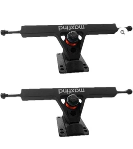 Maxfind 175mm Aluminum Alloy Skateboard Trucks Black Long Board Cruiser (pair) - Picture 1 of 5