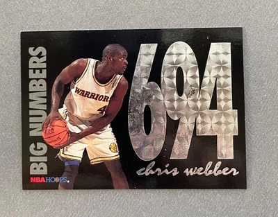 Aros de la NBA 1994-95 Chris Webber grandes números plata #BN7 Warriors Foto 1 de 2