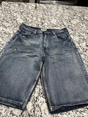 "Pantalones cortos de mezclilla premium vintage Route 66 para hombre 36 patrón de bolsillo azul entrepierna de 14""" Foto 1 de 4