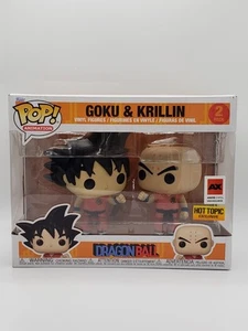 Funko Pop! Paquete de 2 Dragon Ball Goku y Krilin Anime Expo tema candente exclusivo - Imagen 1 de 3
