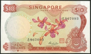 Singapur, Commissioners of Currency, 10 Dollars, (1973), Präfix A/43, (Pick 3d) - Bild 1 von 2