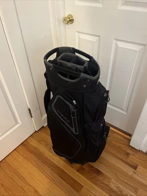 Bolsa para carrinho de golfe HotZ HTZ 5.0 14 vias divisórias CL 7 bolsos com zíper alça capa de chuva PRETA - Imagem 1 de 4