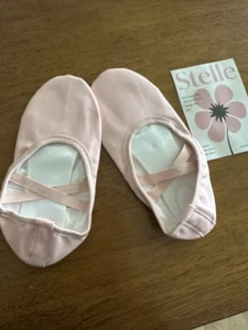 Stelle Girl Ballet Shoes Pink Leather Cloth Lined SB05 SZ5 - Picture 1 of 3
