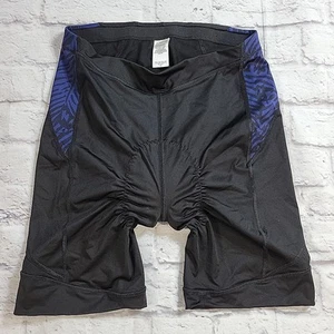 VSX Sport Riding Shorts Sz Large(Waist 28") Black/Blue Padded Cycling Stretch - Picture 1 of 13