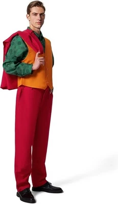 Joker:The Joker 红色西装制服万圣节角色扮演服装套装大号 — 第 1/4 张图片