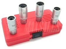 4pc Socket Stud Screw Extractor Remover Installer 6, 8,10,12mm w/Roller Bearing 