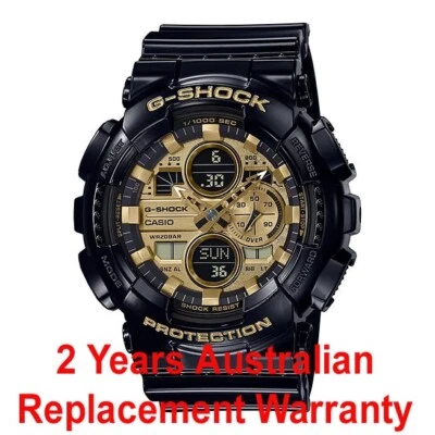 Casio G-Shock GA-140GB-1A1 Black & Gold 90's Motif Men's Watch 2Y Warranty GA140 - image 1 of 4