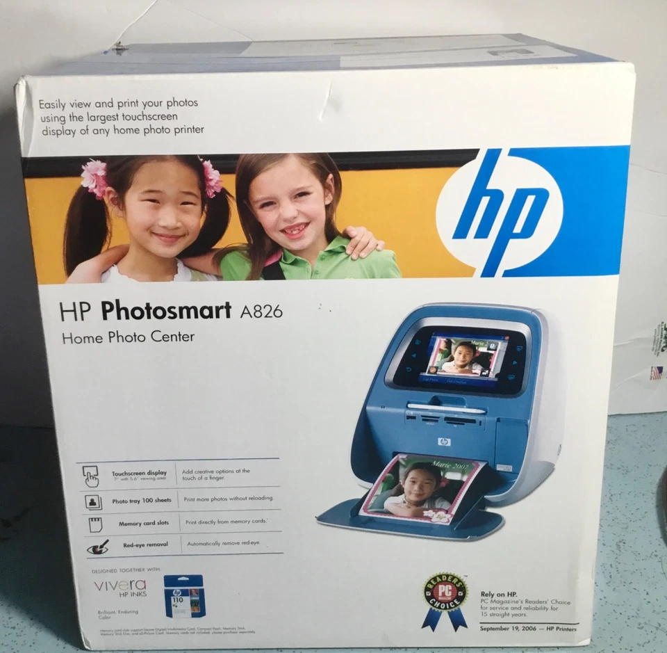 HP Photosmart A826 Digital Photo Inkjet Printer