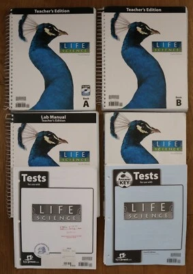 BJU Press LIFE SCIENCE Text Book Teacher's Edition A & B Lab Manual Tests & Key - Image 1 of 4