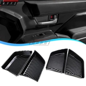 4PC Carbon ABS Front Rear Door Handle Cover Trim For Toyota Tacoma TRD Pro 2024+ - Picture 1 of 13