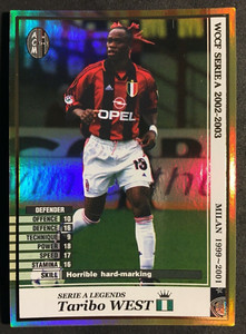 2002-03 Panini WCCF Serie A Legends Taribo West AC Milan Refractor card Nigeria