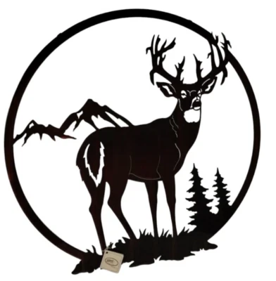 Lazart Ruby Buck Solo Deer 24 Metal Laser Cut Hanging Wall Art Rustic Lodge - Image 1 of 4