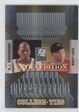 2007 Donruss Elite Extra Edition College Ties Gold Brett Cecil DJ Strawberry