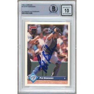 1993 Donruss #115 Pat Borders Signed Card AUTO 10 Beckett Slab Toronto Blue Jays - Picture 1 of 5