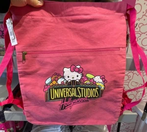 Universal Studios Hollywood Exclusive Hello Kitty Cafe Hello Kitty Pink Bag New - Picture 1 of 2